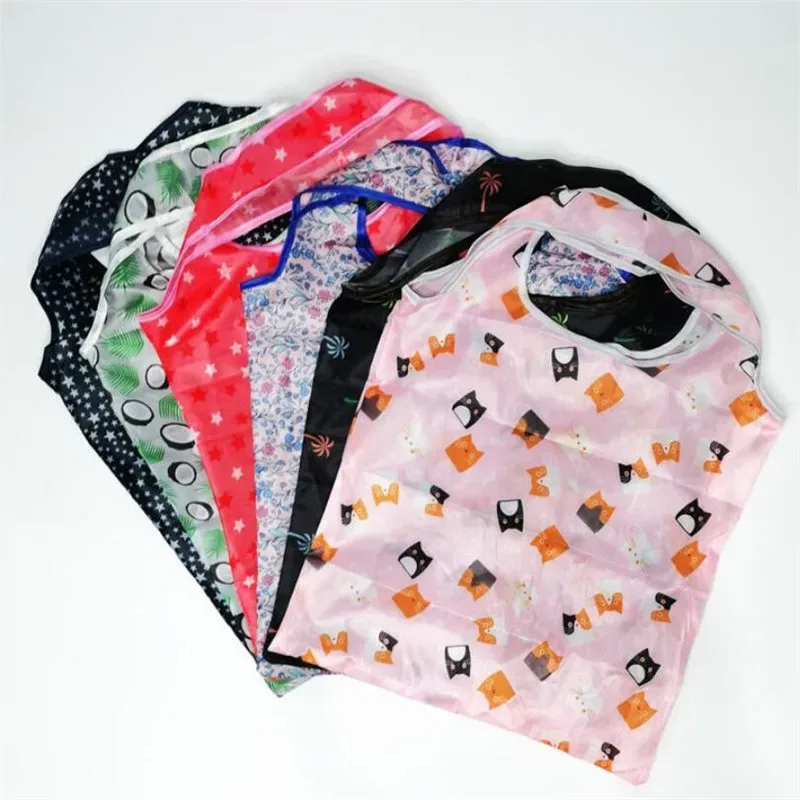 nouveauté sacs à provisions réutilisables femmes sac fourre-tout pliable tissu portable sac d'épicerie écologique pliant sacs à main de grande capacité
