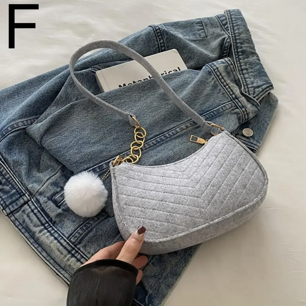 mini sacs à bandoulière en feutre pour femmes, design avancé, sacs à main sous les bras, mini sac de selle
