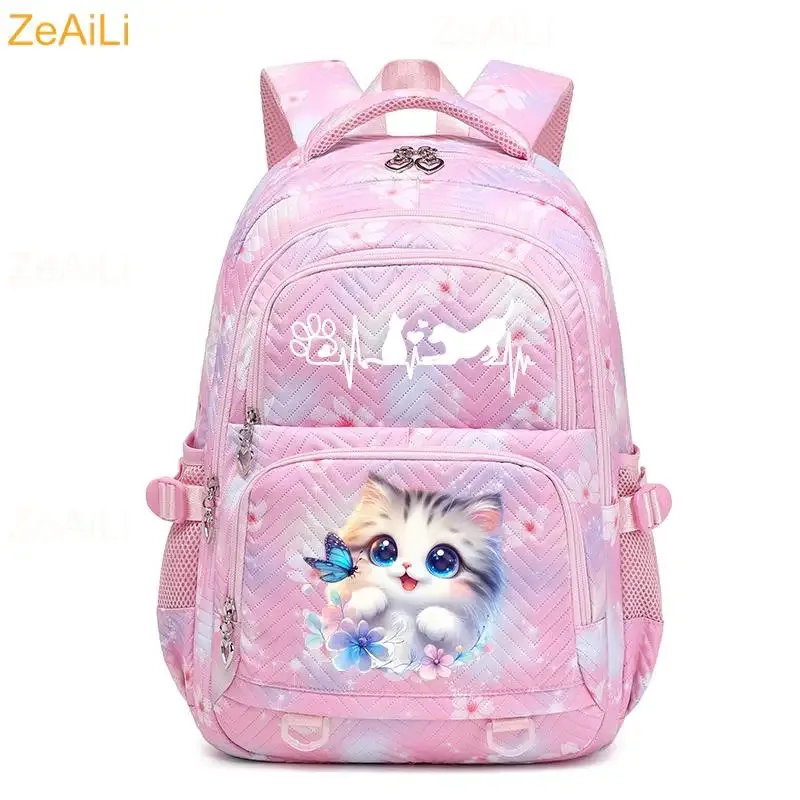 sac à dos imperméable pour femmes, motif libellule et floral, sac de voyage pour adolescentes, cartable pour adolescentes, mochila