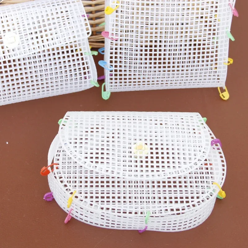 kit de tissage auxiliaire en maille plastique pour sac à bandoulière, tissu en maille plastique, matériau de couture et de tissage pour la fabrication de sacs diy
