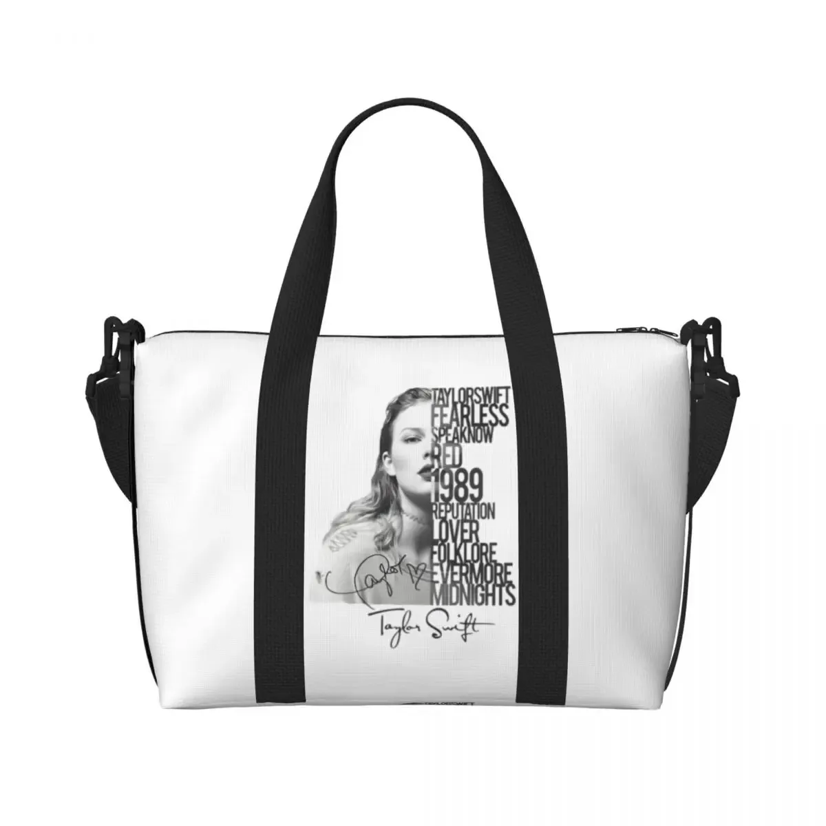 sac fourre-tout personnalisé eras tour pour femme, chanteur pop américain de taylor's swift, grande capacité, plage, salle de sport, sacs de voyage, 1989