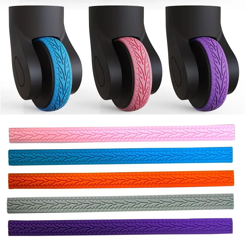 protecteur de roues de bagages en silicone, 8/4 pièces, bricolage, valise auto-adhésive, roulettes, chaussures, réduction du bruit, couverture, fournitures de voyage