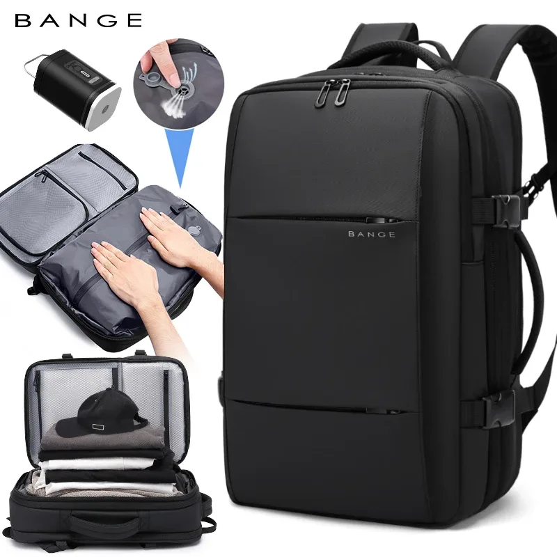 sac dos oxford université noir polyester compression vide ordinateur portable pliable etendu bandoulière arquée étanche antivol