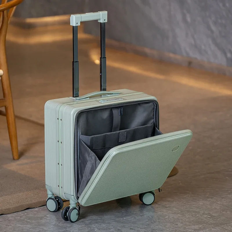valise à main de 16/18 pouces, nouveau bagage multifonctionnel, serrure douanière, couvercle d'ouverture avant, valise de voyage à compartiment profond, 2026