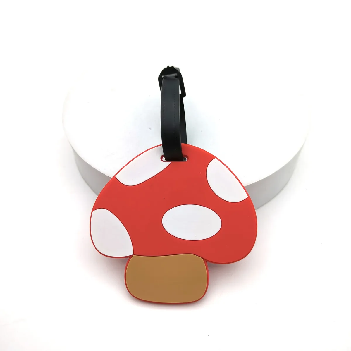 étiquette de bagage champignon mignon, article personnel, étiquette de signalisation anti-perte, sac de livre créatif pour couple, étiquette suspendue unisexe, 1 pièce/3 pièces