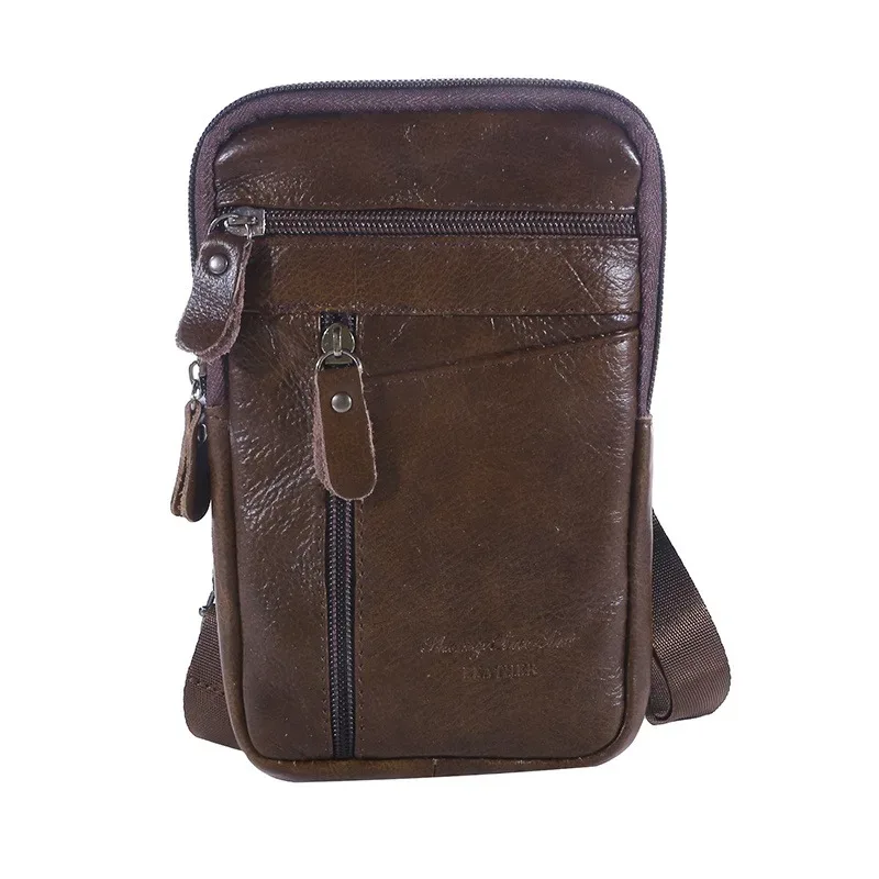 sac de taille en cuir pour hommes, sac pour téléphone portable, ceinture de sport de plein air, petit sac à bandoulière pour faire d'affaires