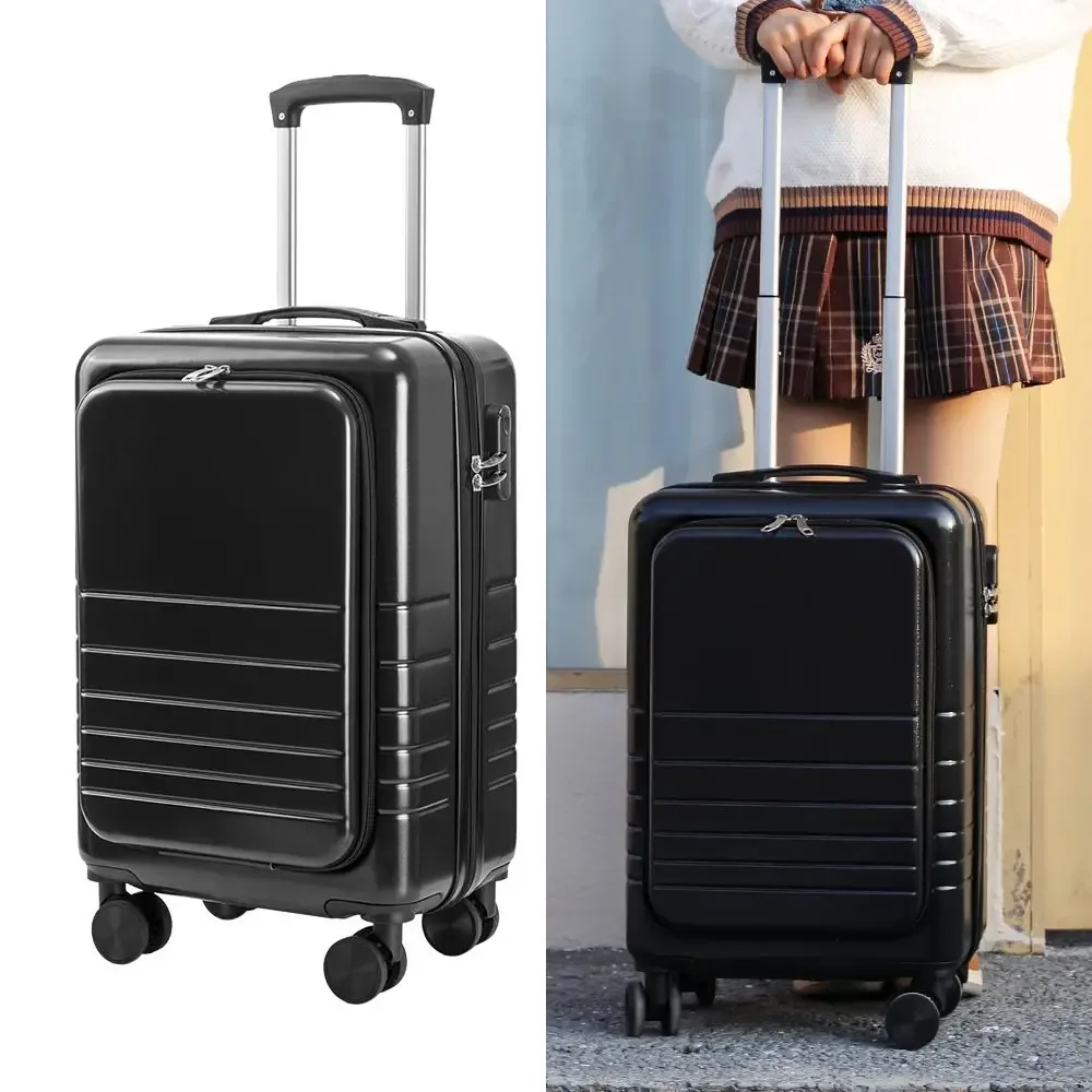 valise de voyage à roulettes pour femme, chariot avant ouvert, 20 pouces, 10 kg, nouvelle collection