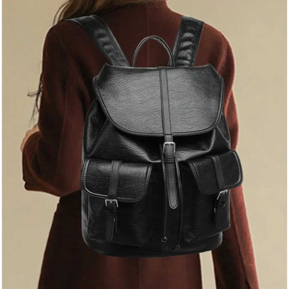sacs à dos en cuir vintage de haute qualité, grande capacité, adaptés aux magazines a4, pour les trajets quotidiens, les voyages, sac à dos pour filles, sac à dos 3 en 1