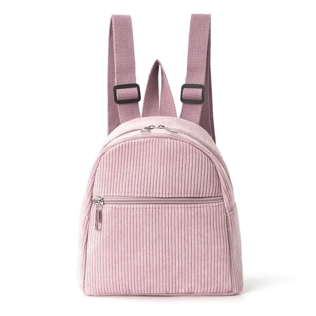 sac à dos en velours côtelé avec nom brodé personnalisé, solide, multicolore, simple, décontracté, léger, parfait pour les déplacements quotidiens, voyage essentia