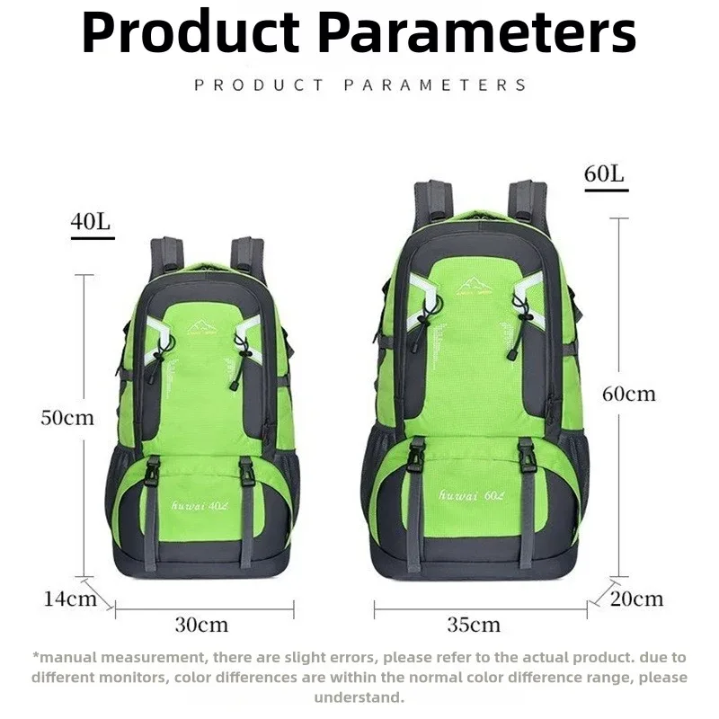 sac à dos de voyage de grande capacité 40l 60l sac à dos étanche pour ordinateur portable pour hommes femmes voyage en plein air randonnée sport voyage d'affaires