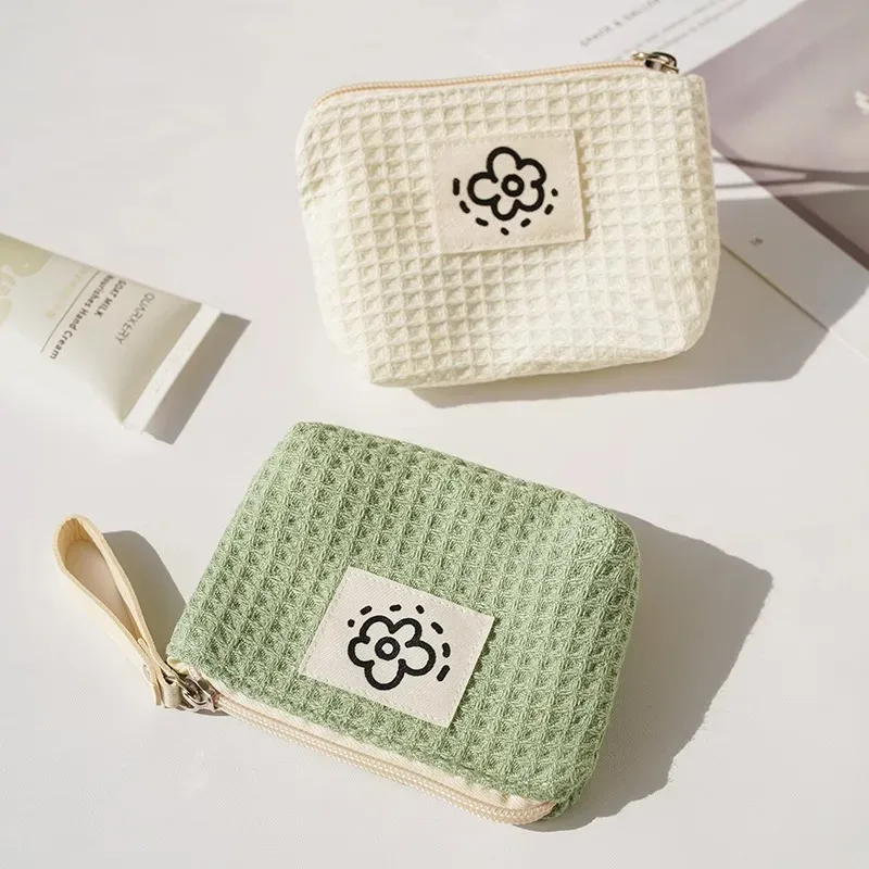 sac de rangement japonais mignon et simple en forme de gaufre, sac à main pour femme