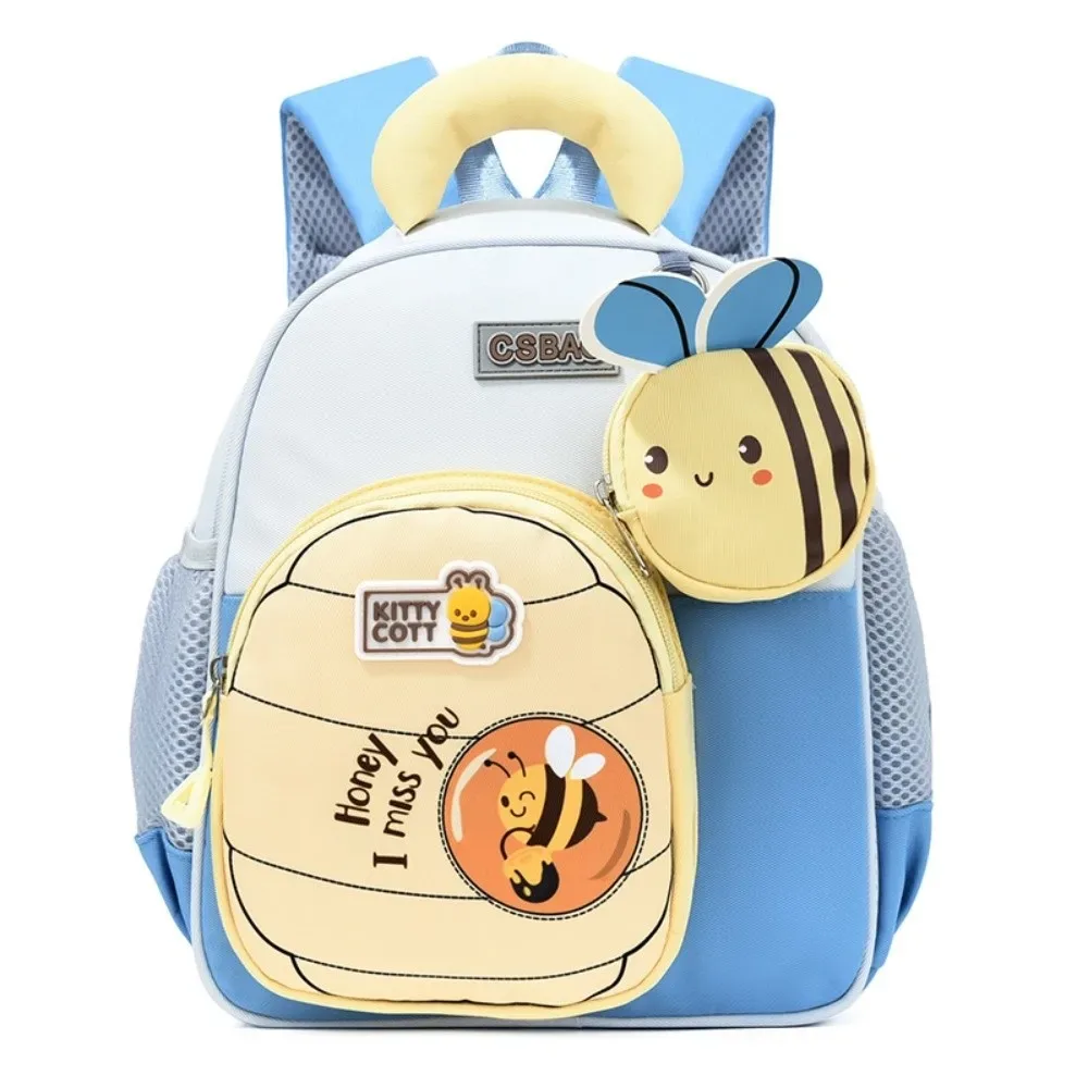 sac à dos pour enfants motif petite abeille, ergonomique, léger, avec bretelles larges, pour la maternelle, soulageant le poids