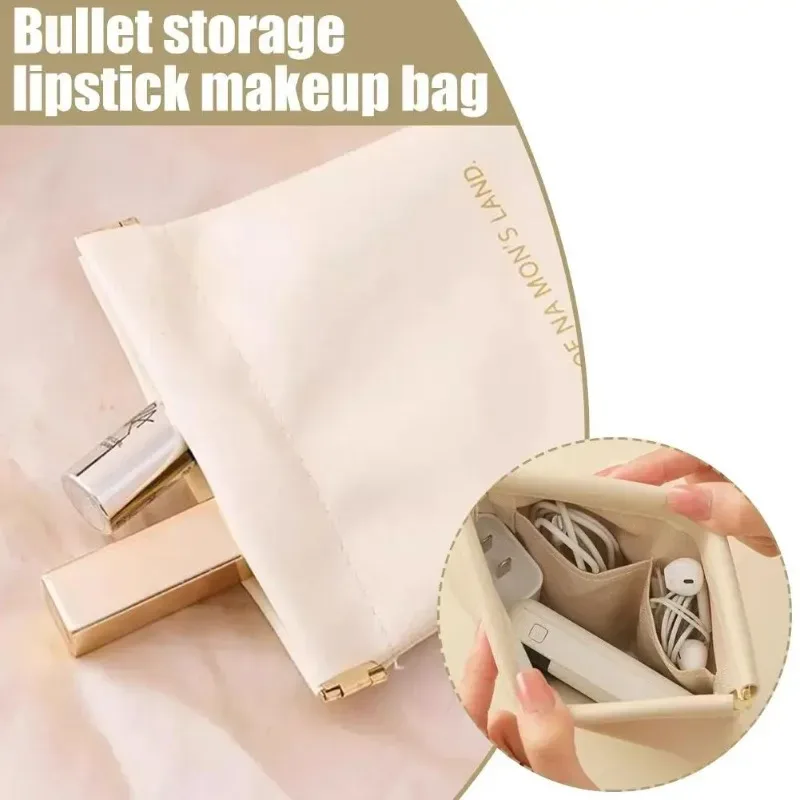 sac de rangement pour écouteurs avec fermeture automatique, sac de rangement pour écouteurs filaires, porte-monnaie en pu, mini sac portable pour rouge à lèvres et maquillage