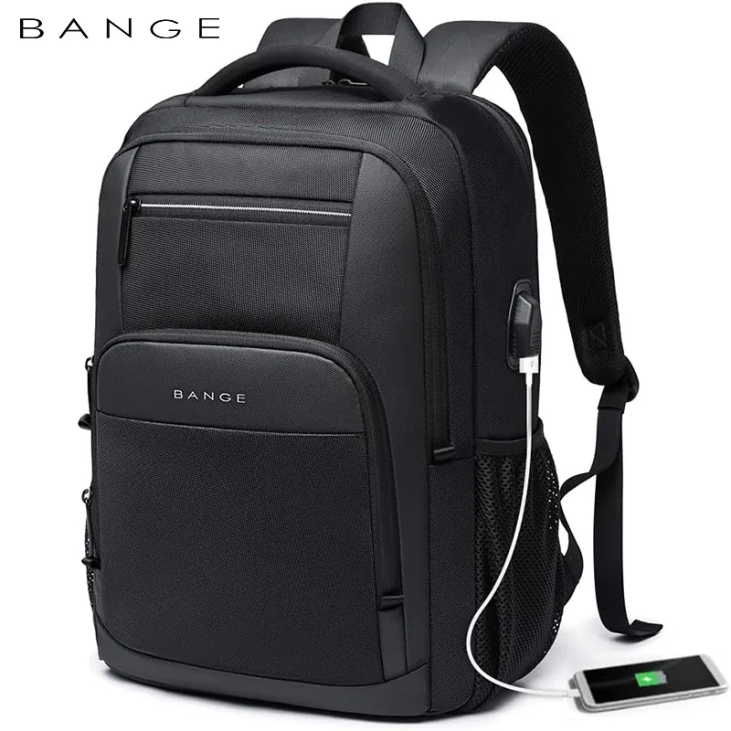 Sac Dos Oxford Université Noir Imperméable Poches Latérales Port USB Charge Couverte Souple Usage Voyage Adolescents École