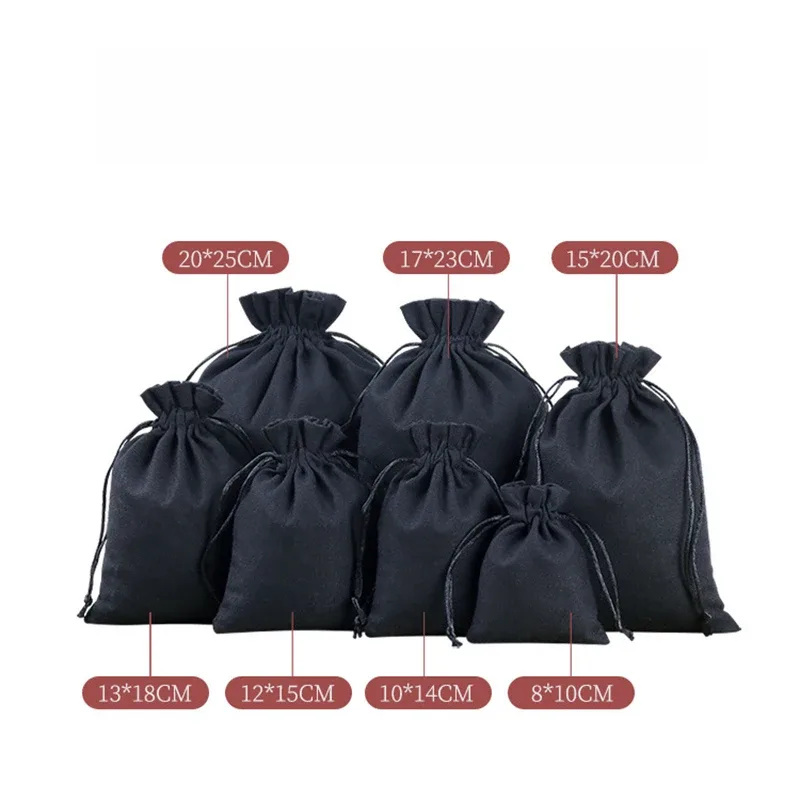 sacs de rangement en coton avec impression de logo personnalisé, proximité gt, pocommuniste à chaîne, sac à bijoux, produits promotionnels, 10 pièces par lot