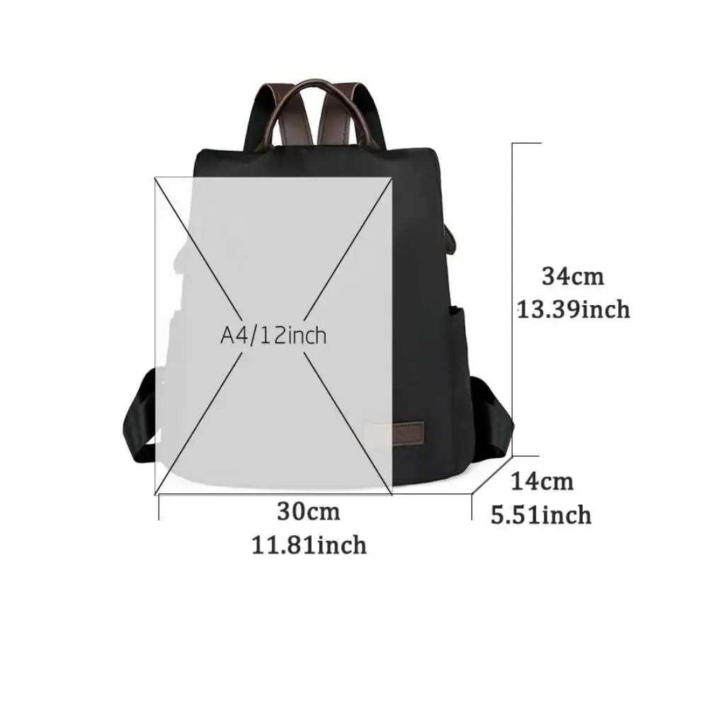 sac à dos en nylon de grande capacité, antivol, en tissu oxford, pour étudiants, avec plusieurs poches, sac à bandoulière de voyage 15,6 pouces