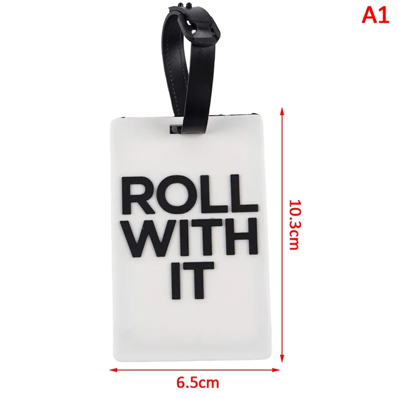 étiquettes de bagage en silicone de style dessin animé, étiquette de voyage portable, étiquette de valise, lettre créative, pas votre sac, accessoires de voyage mignons, mode