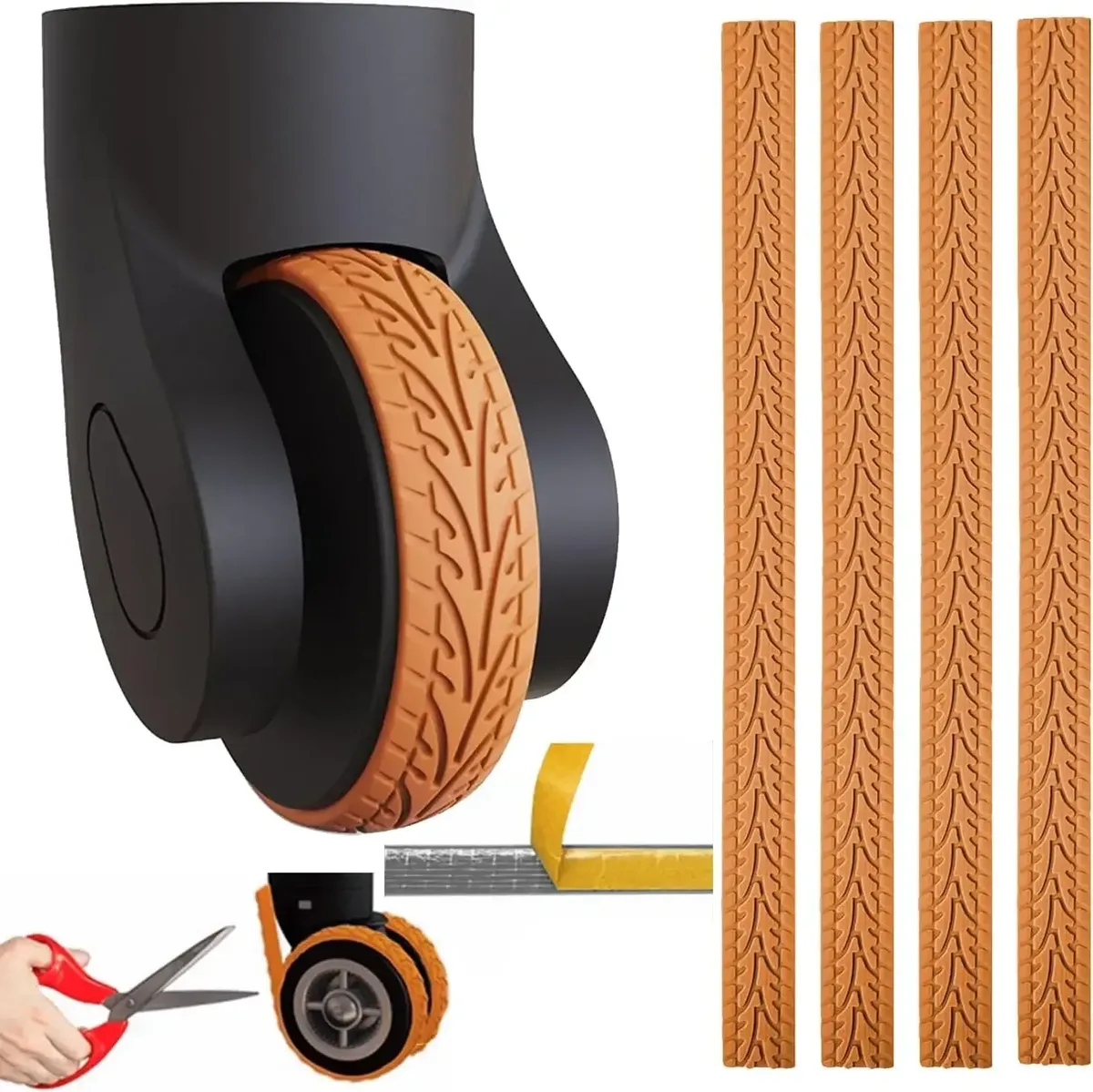 housses de roues de bagages en silicone, protecteurs absorbant les chocs réduisant le bruit, ajustement universel pour roues de valise 4 pièces