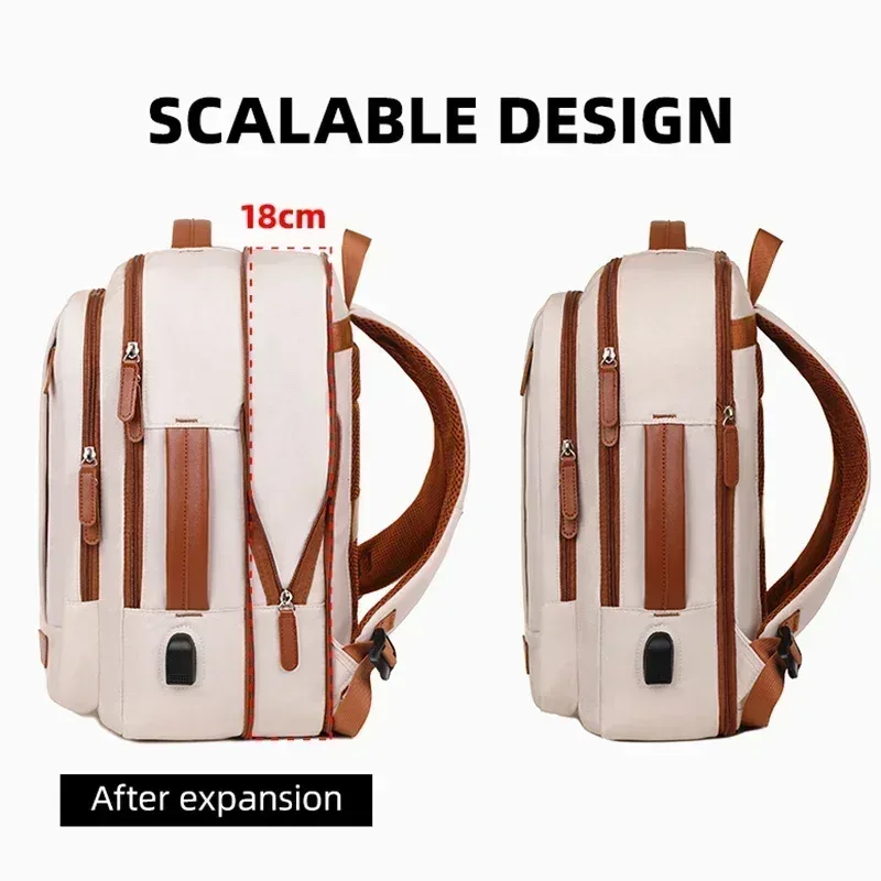 sac à dos d'affaires étanche pour femmes, sac pour ordinateur portable, sac de banlieue pour week-end avec port usb, sacs pour étudiants, sac de jour de voyage