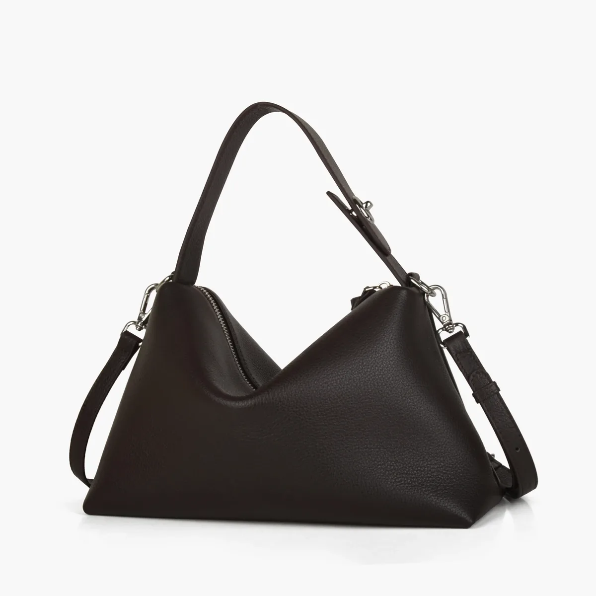 donna-in – sac à main demi-lune en cuir de vache véritable pour femmes, sac à bandoulière hobo en cuir de vache naturel pleine fleur, pour les affaires quotidiennes