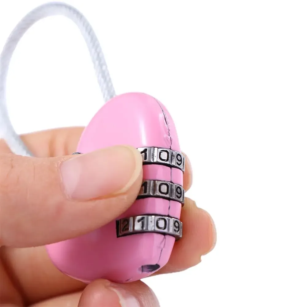 Cadenas Verrouiller Métal Coeur Poignée Chiffres Rose Bleu Noir Gris Blanc Épais TSA Douane Voyage Sécurité
