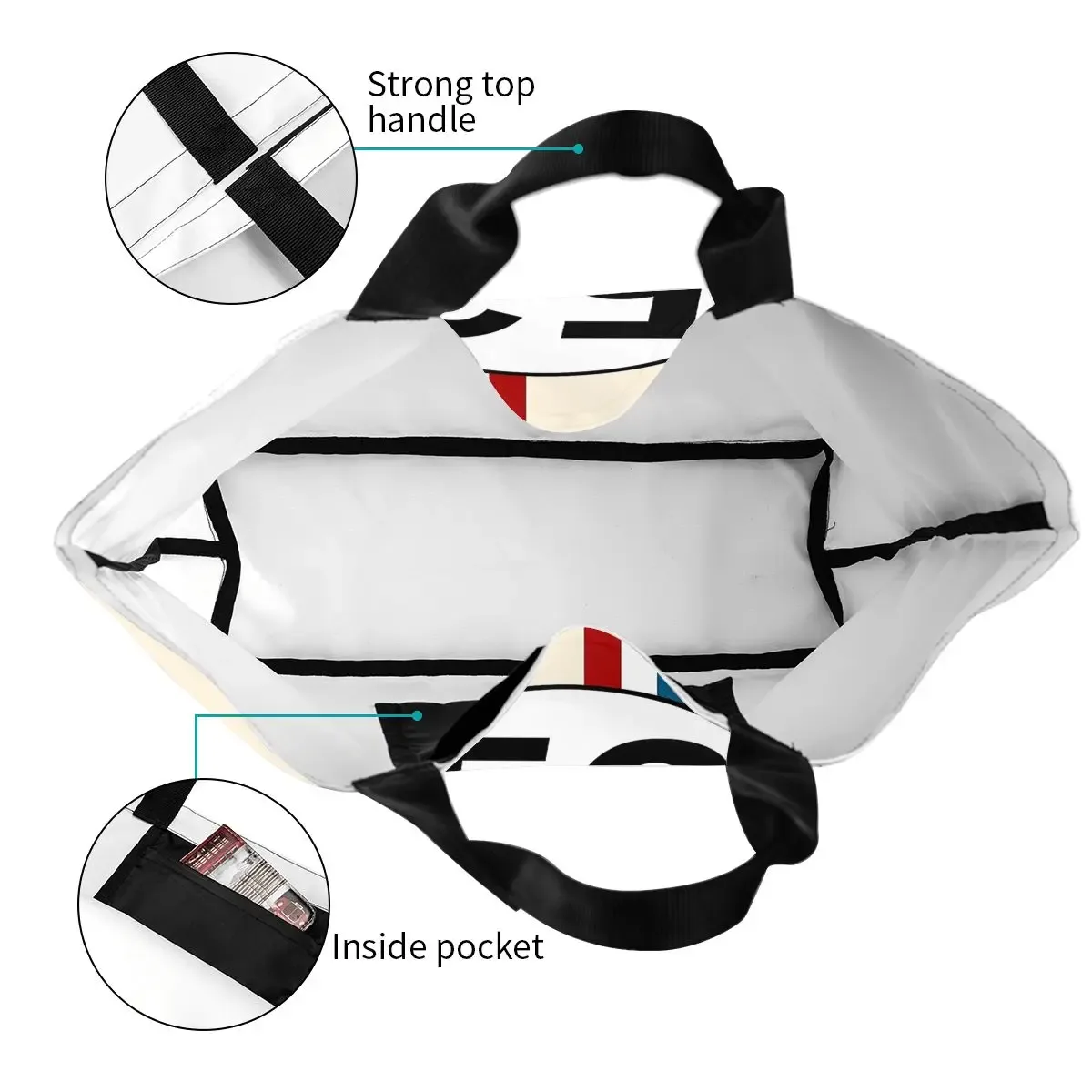 herbie numéro 53 sac fourre-tout de shopping toile grande capacité sacs à bandoulière shopper sac à main d'épicerie pour les femmes