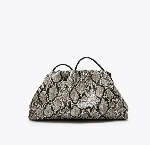 sacs à main plissés serpentin pour femmes, pochette, sac à bandoulière, motif serpent, sac de luxe de créateur