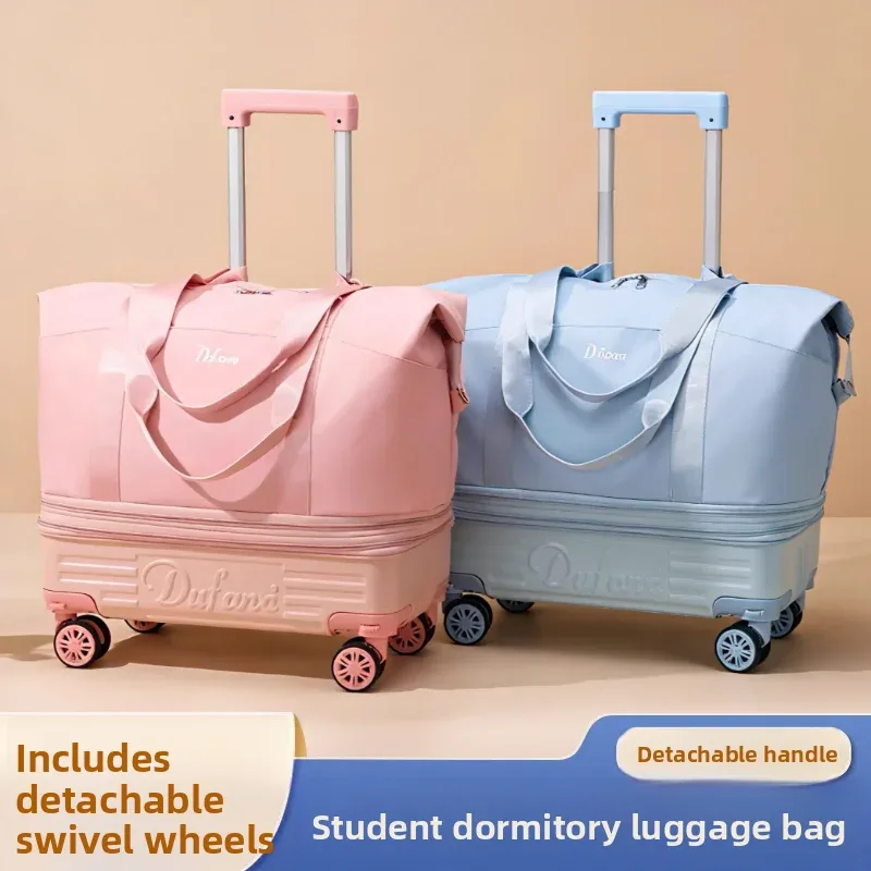 Sac de voyage portable de grande capacité pour hommes et femmes, en tissu Oxford résistant à l'usure, sac de voyage à main pour les courts séjours, sac de rangement