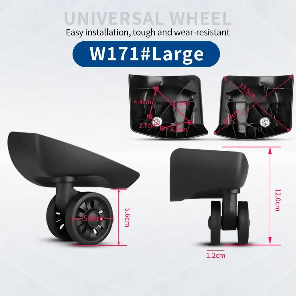roue universelle silencieuse hongsheng pour valise, accessoires de remplacement et réparation de roues de valise à roulettes avec serrure à combinaison