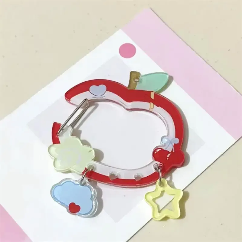 porte-clés mousqueton en acrylique kawaii, porte-clés de dessin animé mignon pour sac à dos, breloque de sac et accessoire de sac ita