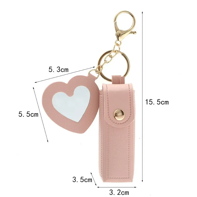 trousse toilette cuir motif coeur poignée portecles beige rose noir marron rouge voyage cosmetique miniature