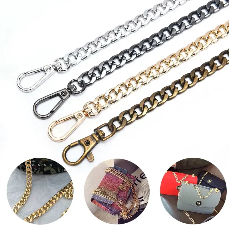 pièces de rechange en aluminium pour sac à main tissé à la main, poignées faites à la main, sangles amovibles, accessoires de bricolage