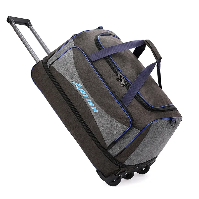 valise trolley grande capacité, sac de voyage, sac de cabine, sac à roulettes en oxford imperméable, bagage à roulettes