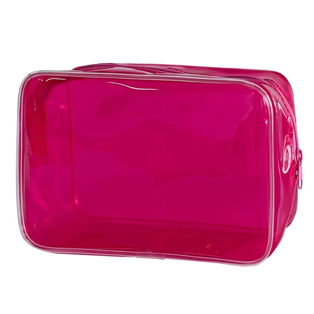 sac à cosmétiques transparent coloré, trousse de maquillage pour femmes, sac de lavage en gelée de pvc, grande capacité, organisateur de cosmétiques de voyage, pochette de maquillage