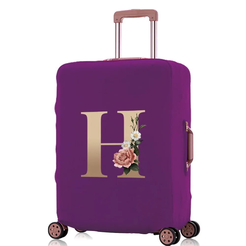 juste de protection élastique pour bagages, housses anti-poussière, motif lettre dorée, valise trolley, sac de voyage, 18-32