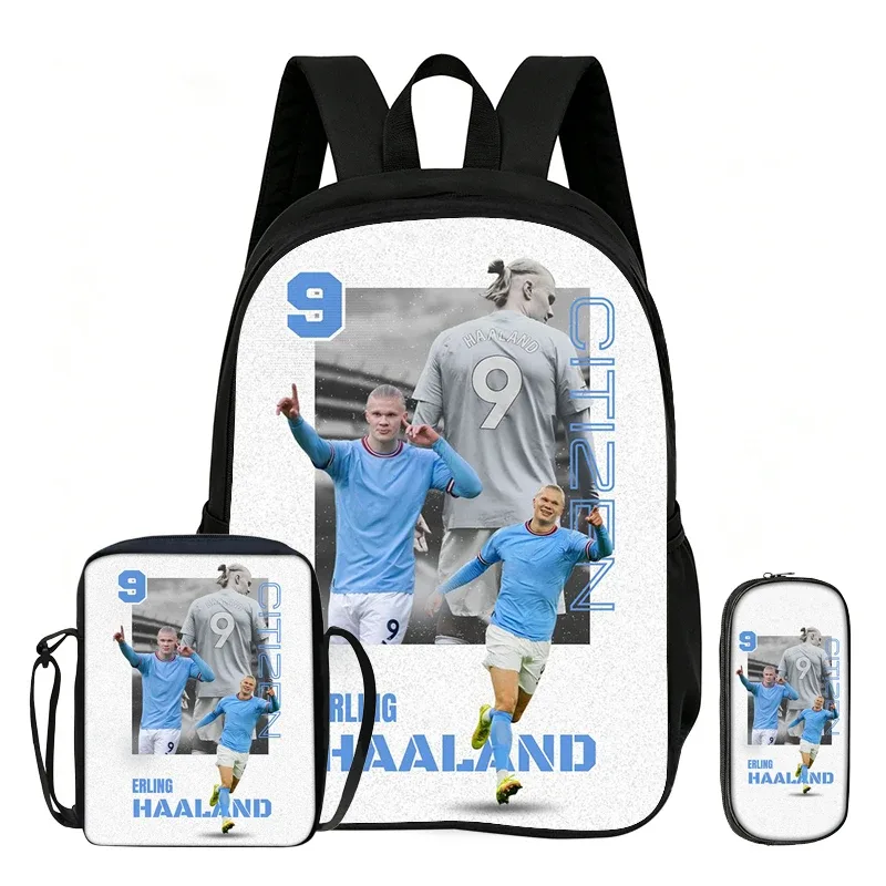 sac dos nylon motif haaland sport bandoulière poignée souple compartiment informatique kaki bleu noir beige gris doré marron blanc vert voyage