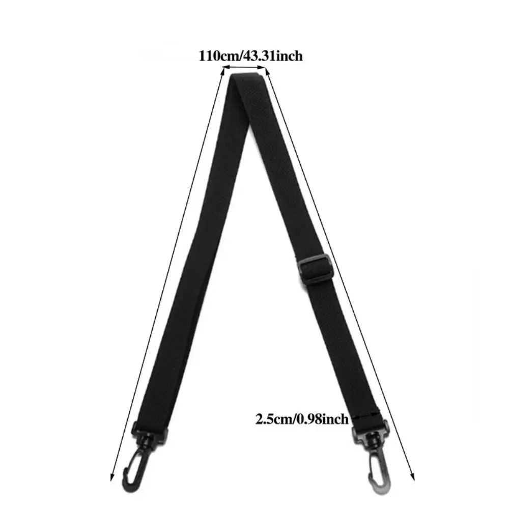 sangle de sac à main en nylon noir pour femme, poignées de remplacement réglables, ceinture amovible, poignée de sac messager, largeur de 3.8cm