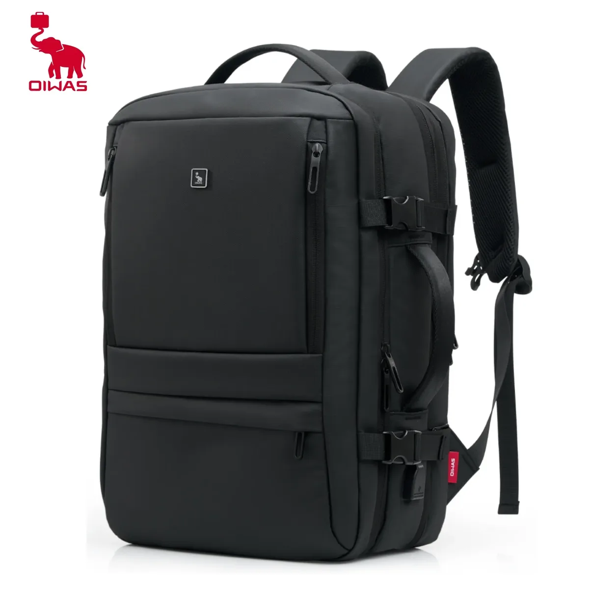 Sac à dos pour bagages à main OIWAS, 45x30x18 cm, peut accueillir un ordinateur portable, avec plusieurs poches et une couche extensible