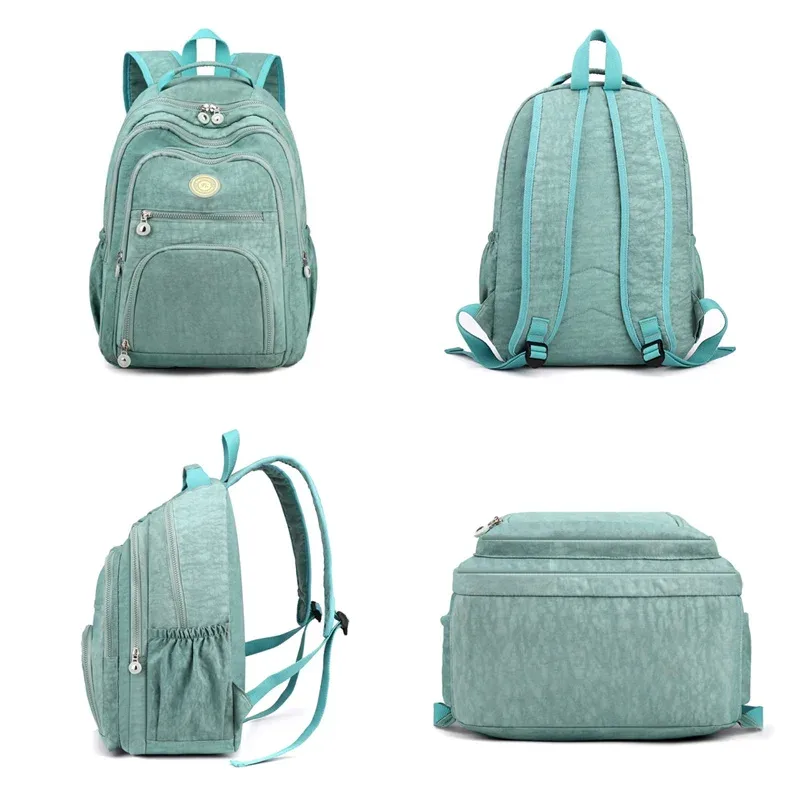 sacs à dos étanches en nylon pour femmes, sacs à dos de grande capacité pour femmes, sacs à dos de loisirs et de voyage pour femmes, haute qualité