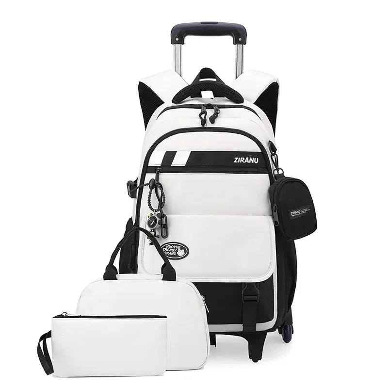 sac à dos à roulettes pour enfants, ensemble de sacs à dos à roulettes pour garçons, sac d'école avec roulettes, sac à bagages roulant, sac de livre pour étudiants