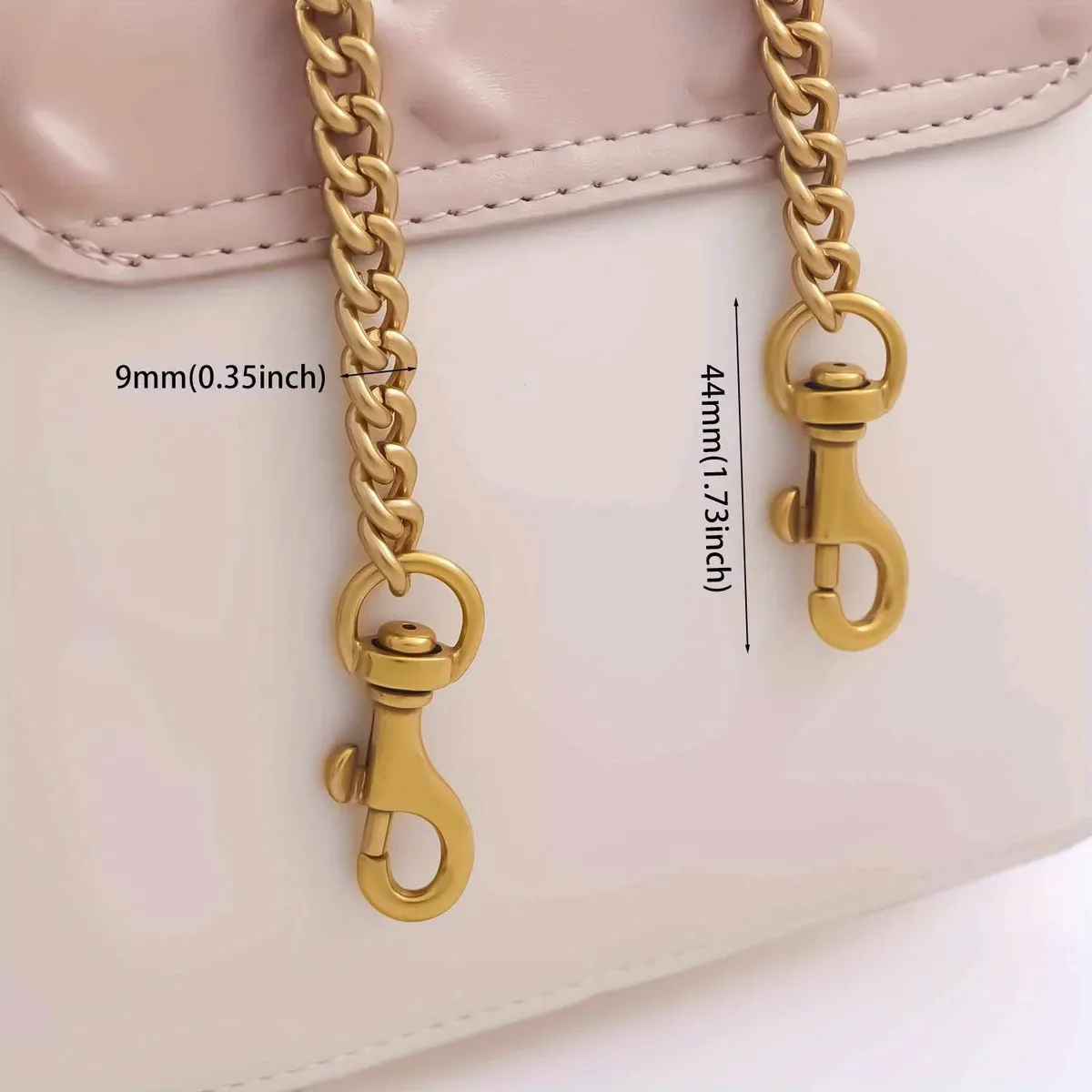 sangle de chaîne de sac à main en aluminium, sangle de chaîne à bandoulière en métal de remplacement pour pochette portefeuille sacoche fourre-tout, chaîne de sac à bandoulière