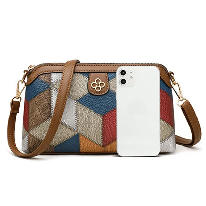 sac à dos de style neutre pour hommes et femmes, sac à bandoulière, sac à bandoulière unique ethnique de petite taille, combinaison de couleurs
