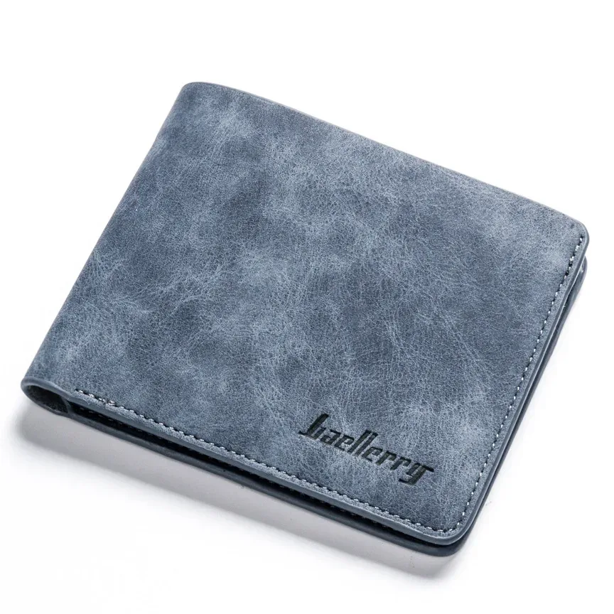 portefeuille court en cuir sablé fin pour homme baellerry, porte-cartes multiples, organisateur de cartes de permis de conduire simple et professionnel