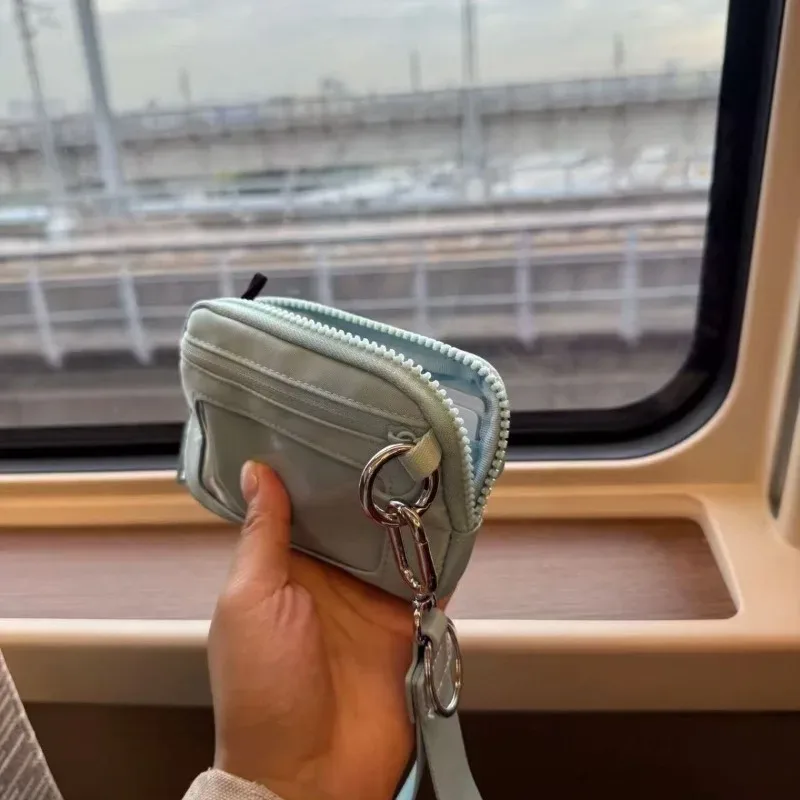 sacs à monnaie imperméables à double couche avec fermeture éclair, pochette portefeuille de grande capacité, porte-carte d'identité bancaire, sacs de rangement pour clés de cartes de crédit