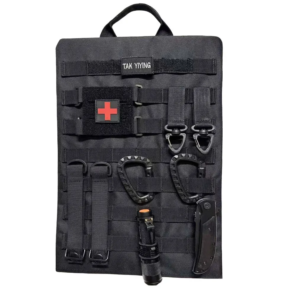 organisateur de rangement tactique extérieur suspendu multifonctionnel, plaque d'extension réglable pour sac à dos, accessoires