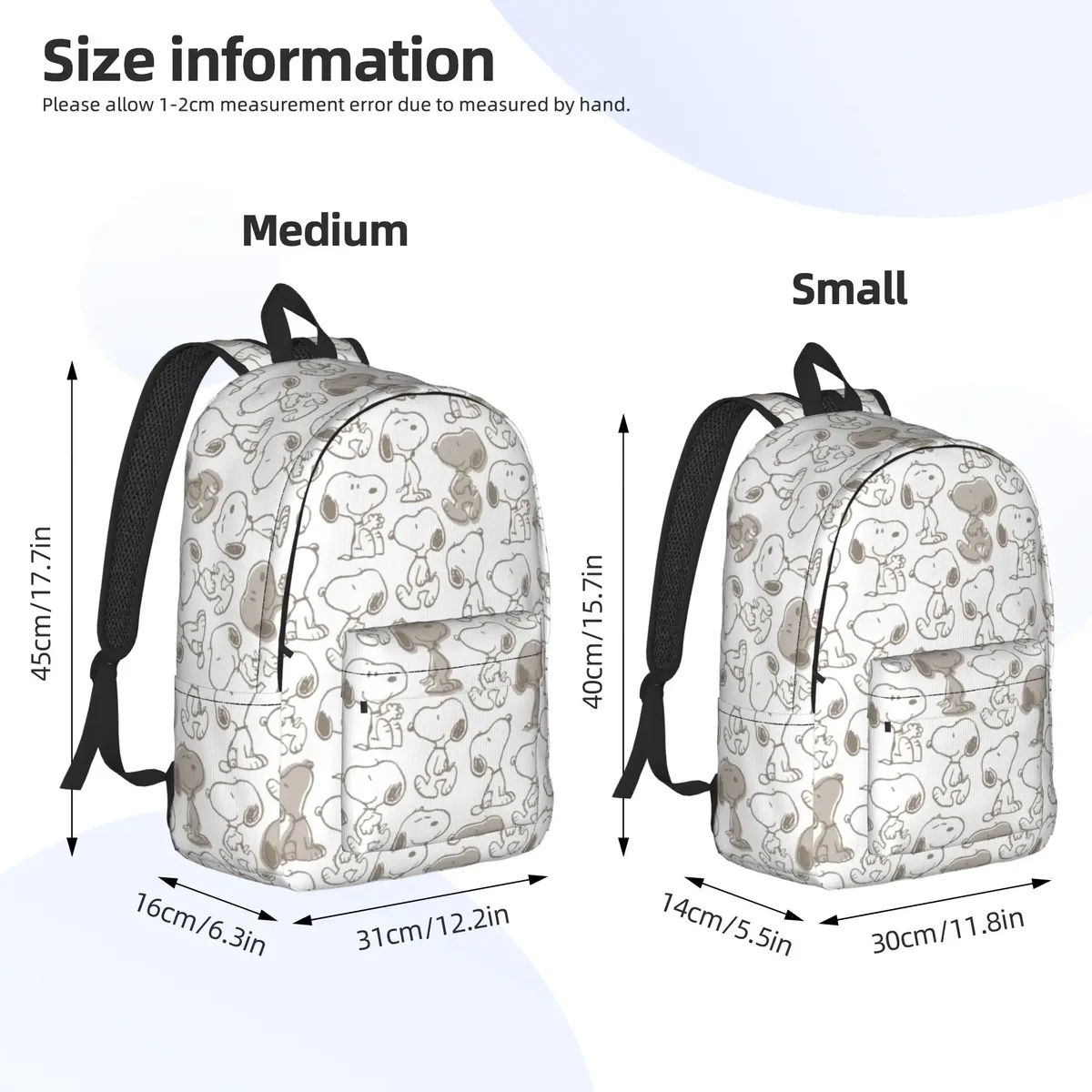 sac à dos de dessin animé s-dog-snoopies pour hommes et femmes, sac à dos décontracté pour étudiants, sac à dos de travail, sacs en toile pour ordinateur portable, sport