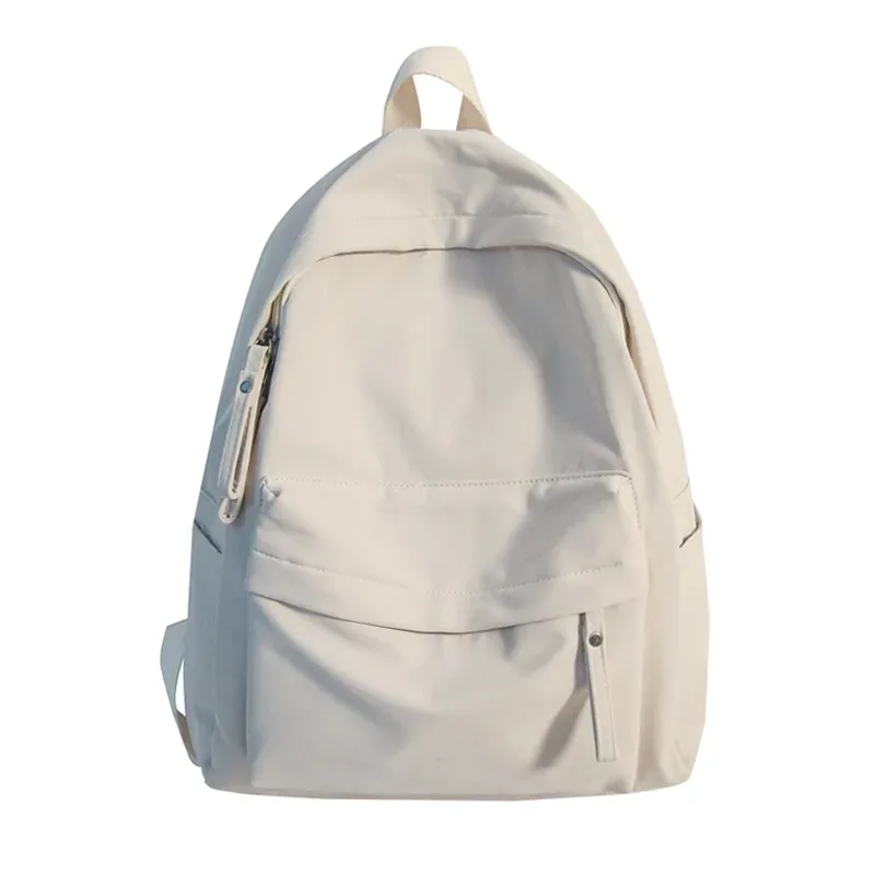 sac à dos simple de couleur unie pour femmes 2022 sacs d'école en nylon imperméable pour adolescentes sac à dos de voyage pour dames sac à bandoulière