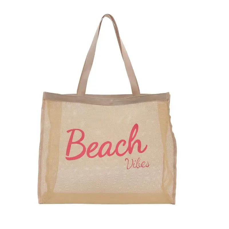 grand sac en maille réutilisable pour femmes, sac de rangement pour la piscine, les voyages/natation, sac de rangement à séchage rapide pour la douche