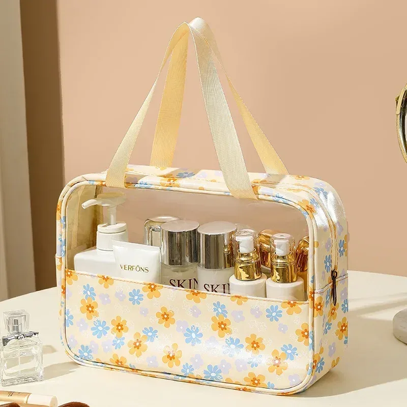 trousse de toilette femme 3 pièces translucide grande capacité – sacs de voyage essentiels pour cosmétiques et articles de bain
