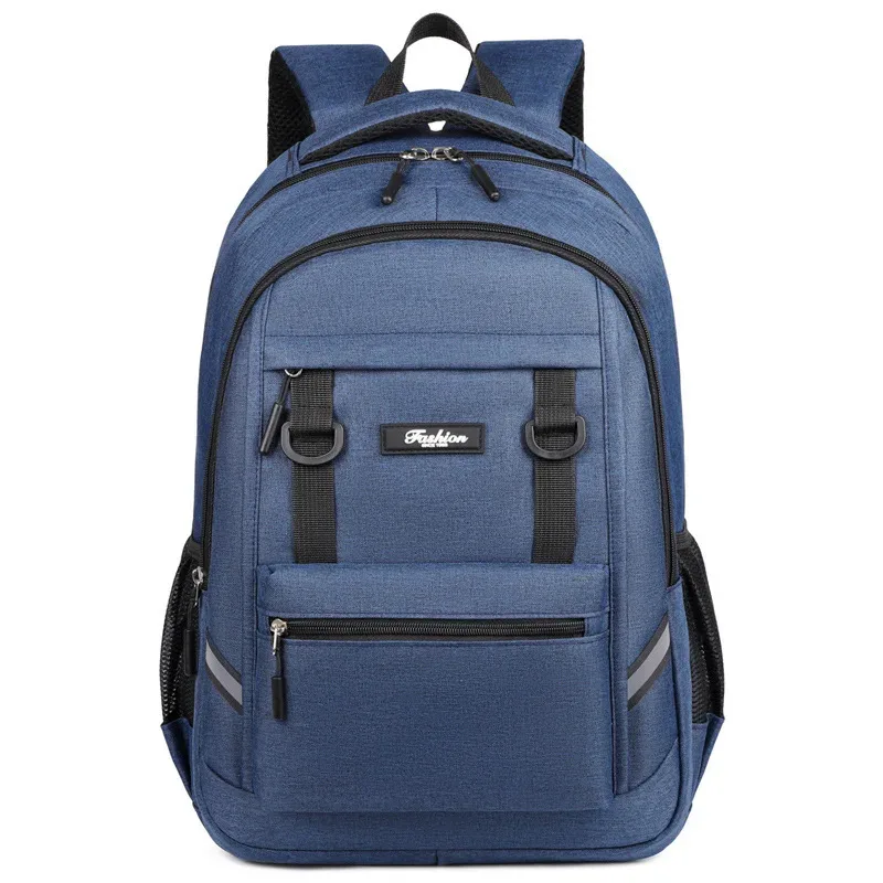 sac à dos épais de grande capacité, sac à dos de voyage en plein air, simple, couleur unie, double épaule pour lycée, nouvelle collection